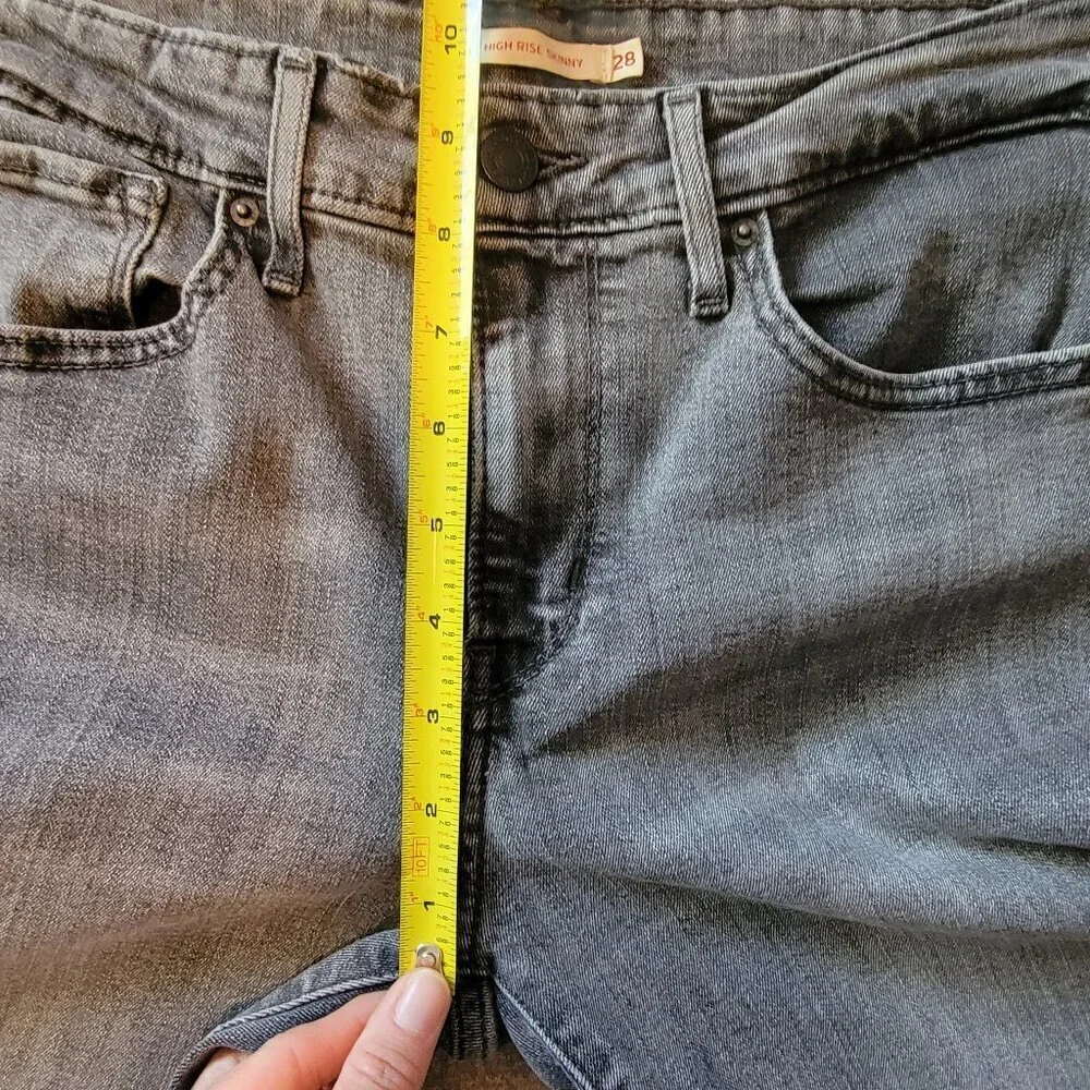 Levi's High Rise Skinny Denim Dark Gray Wash Jeans Women's 28